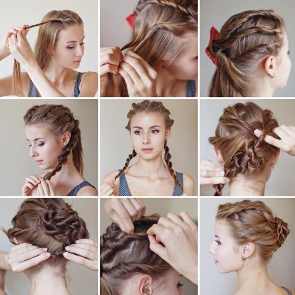 Hairstyle for girls in evening dress