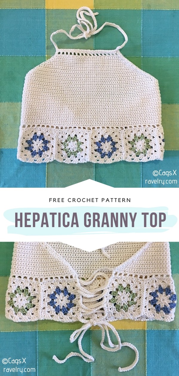 easy granny square crochet halter top 