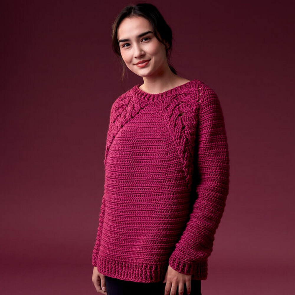 Free crochet pattern for a women's sweater