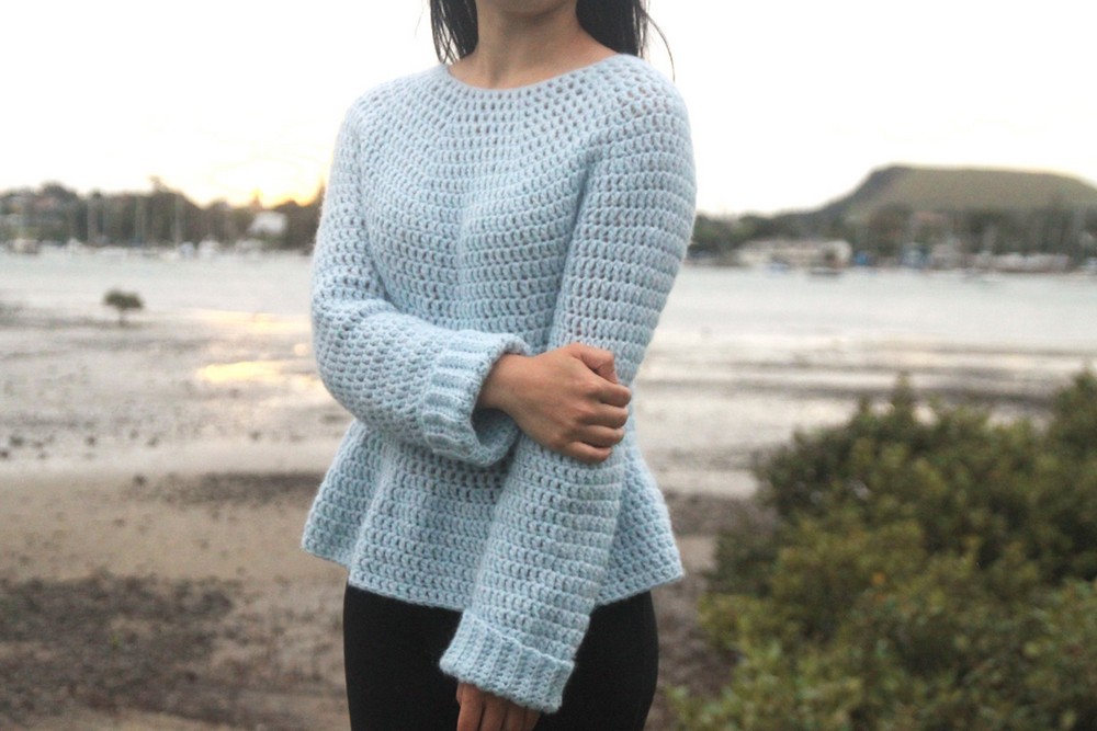 Peplum Crochet Sweater Pattern