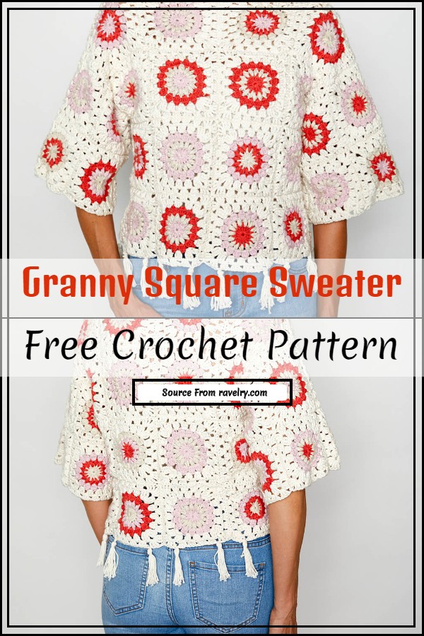 Granny Square Crochet Sweater Pattern