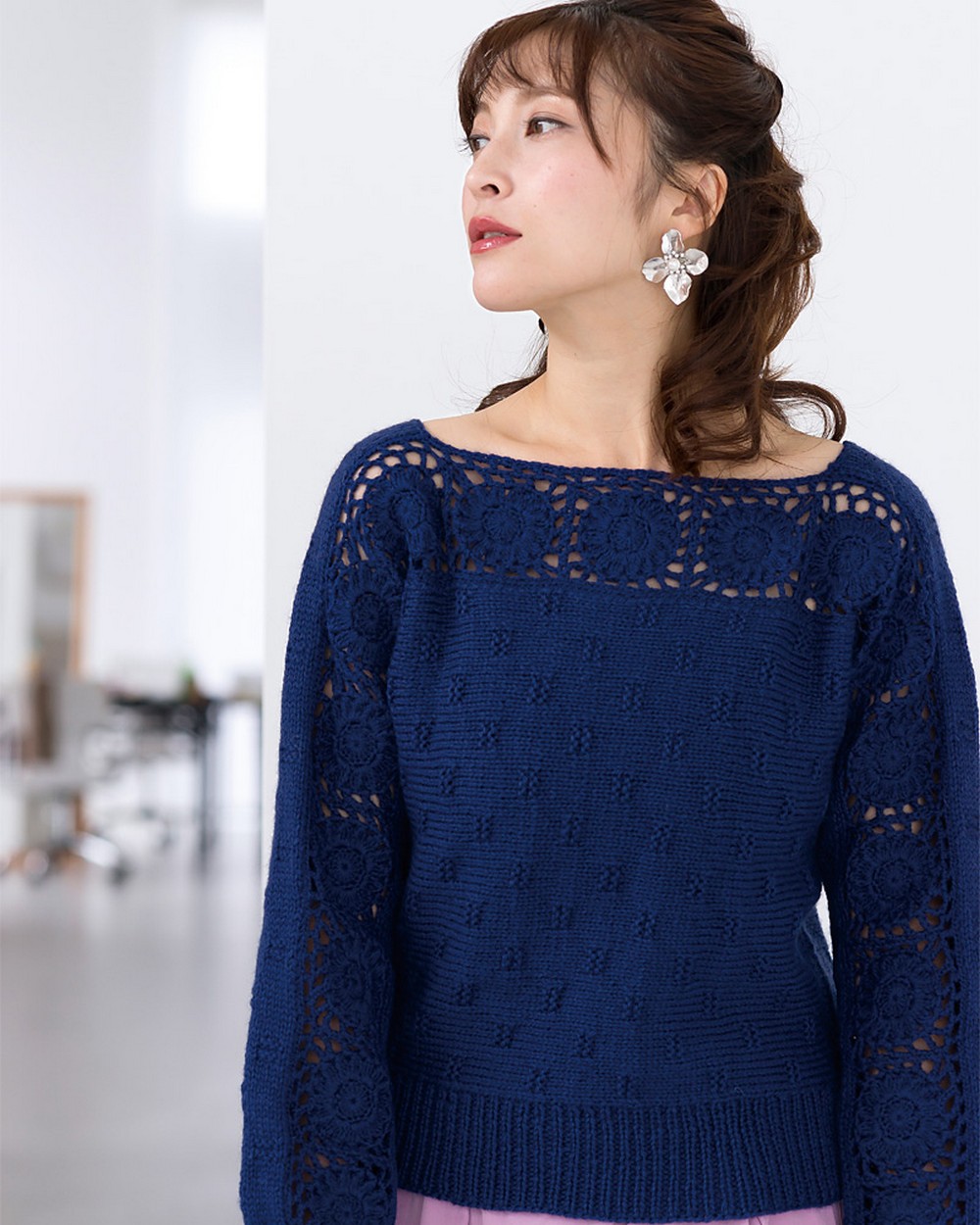 Free crochet pattern for a motif sweater
