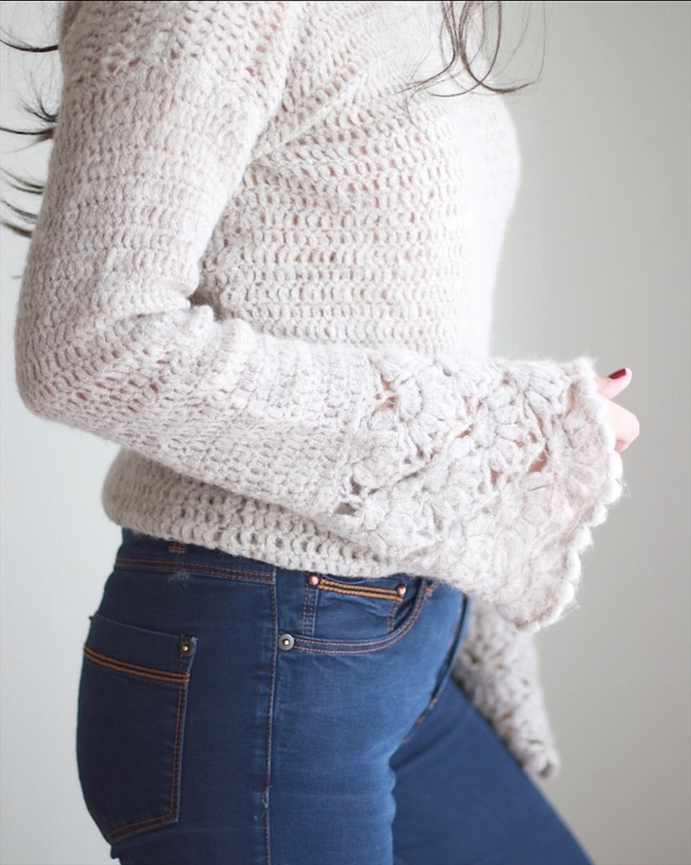 Valentina crochet sweater top, free pattern