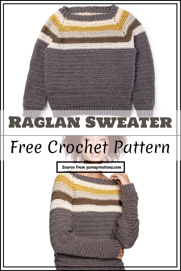 Colorwork Raglan Crochet Sweater Pattern
