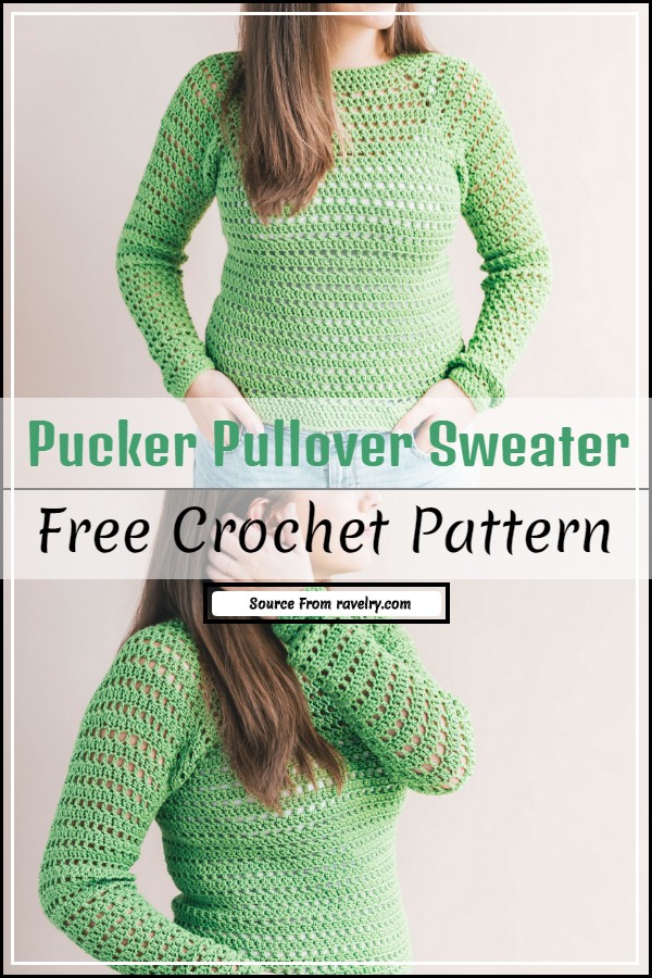Crochet pucker sweater pattern
