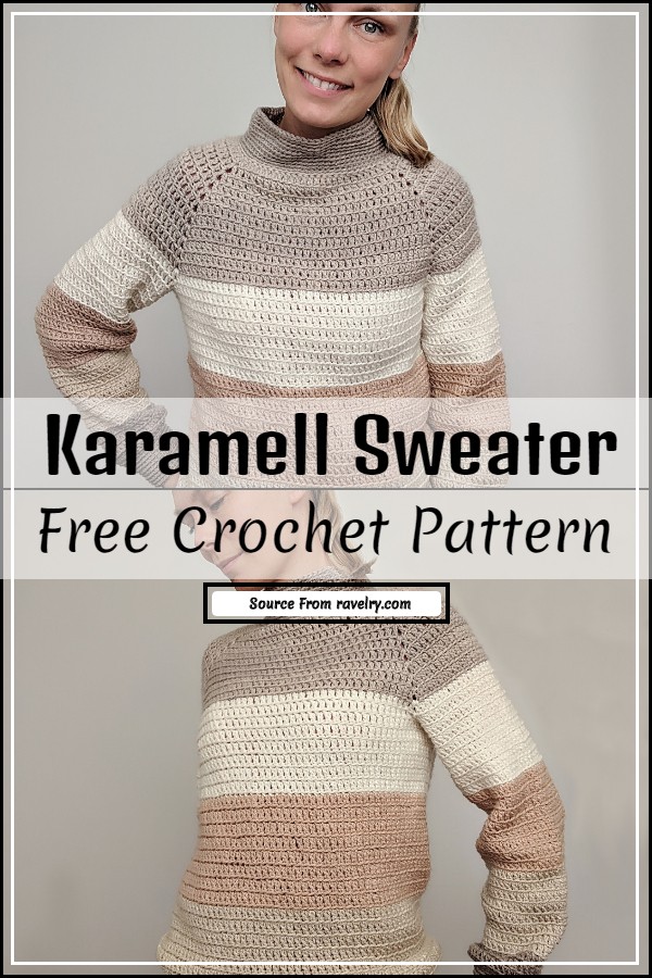Free crochet caramel sweater pattern