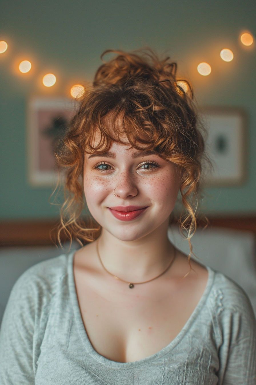 hairstyle round face