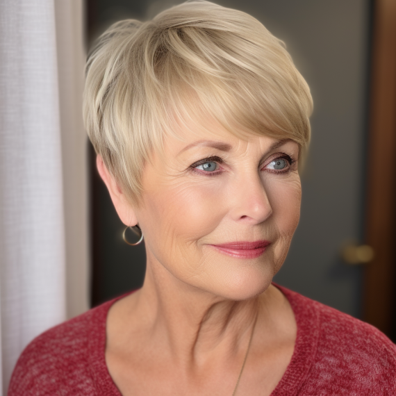 short haircuts for older women