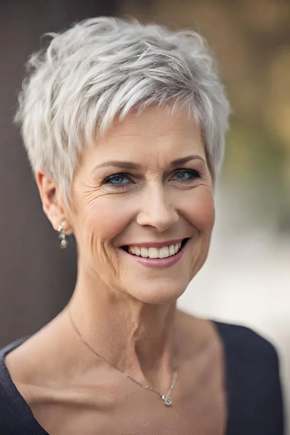 short haircuts for older women