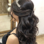 hairstyle on gown