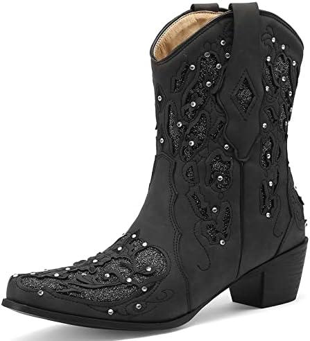 <strong>Stylish Women's Footwear for Every Occasion</strong>“></p>
<h2>Stylish and Embroidered Mid-Calf Western Boots for Women</h2>
<p>These captivating boots stand out with their <strong><a href=