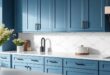 Elevate Your Space: The Chic Allure of Blue Kitchen Cabinets with Black Handles