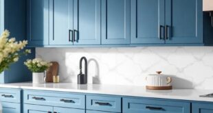 Elevate Your Space: The Chic Allure of Blue Kitchen Cabinets with Black Handles