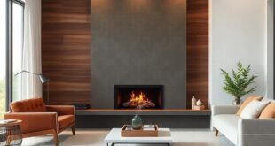 Embracing Warmth: Designing a Contemporary Living Room with a Cozy Fireplace