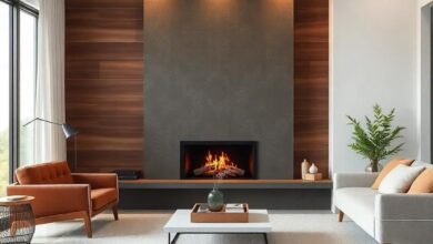 Embracing Warmth: Designing a Contemporary Living Room with a Cozy Fireplace