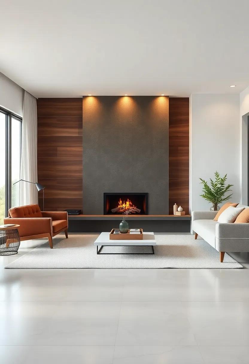 Embracing Warmth: Designing a Contemporary Living Room with a Cozy Fireplace