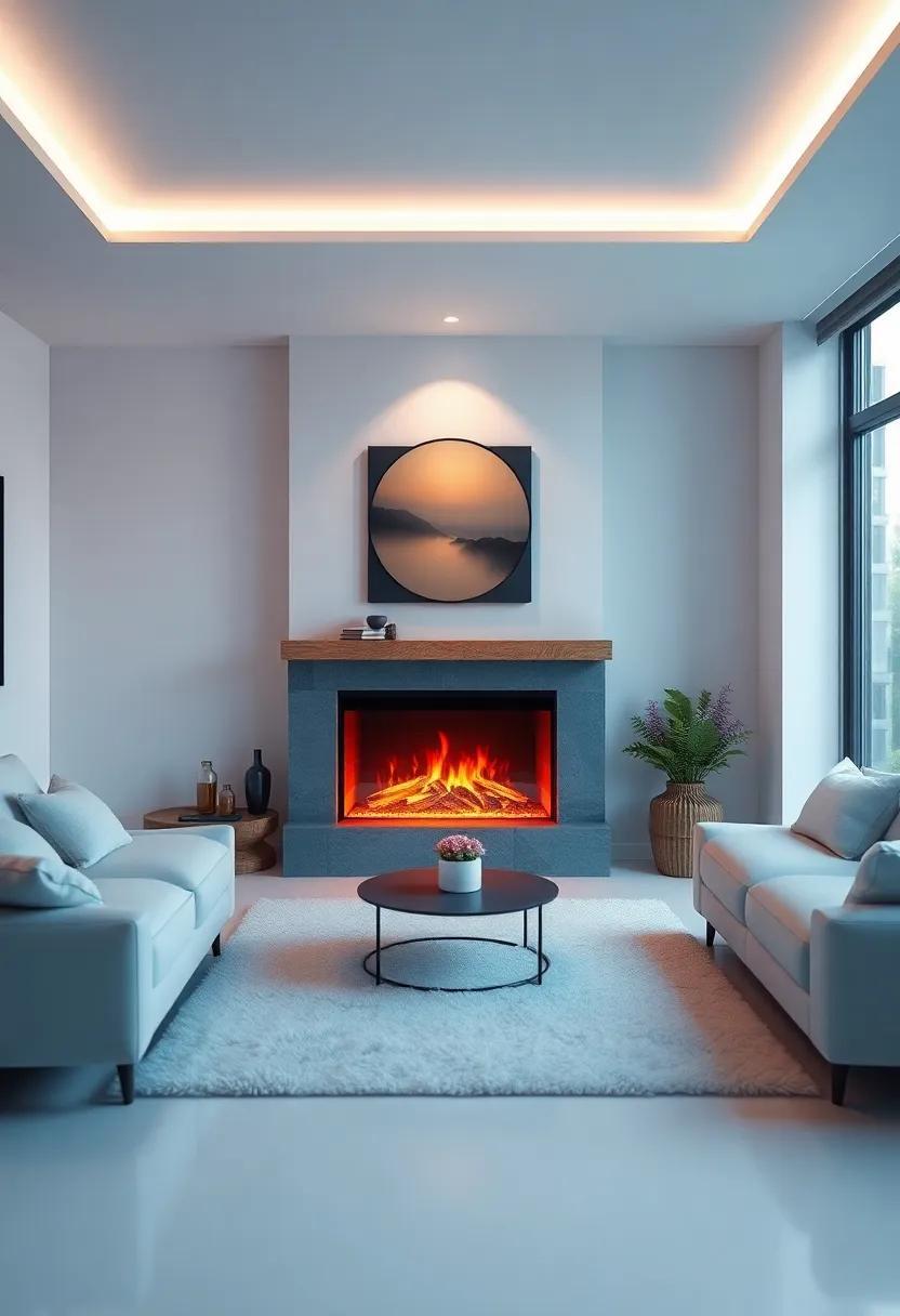 Transform Your Small Living Room: Embrace the Warmth of LED-Illuminated Fireplaces