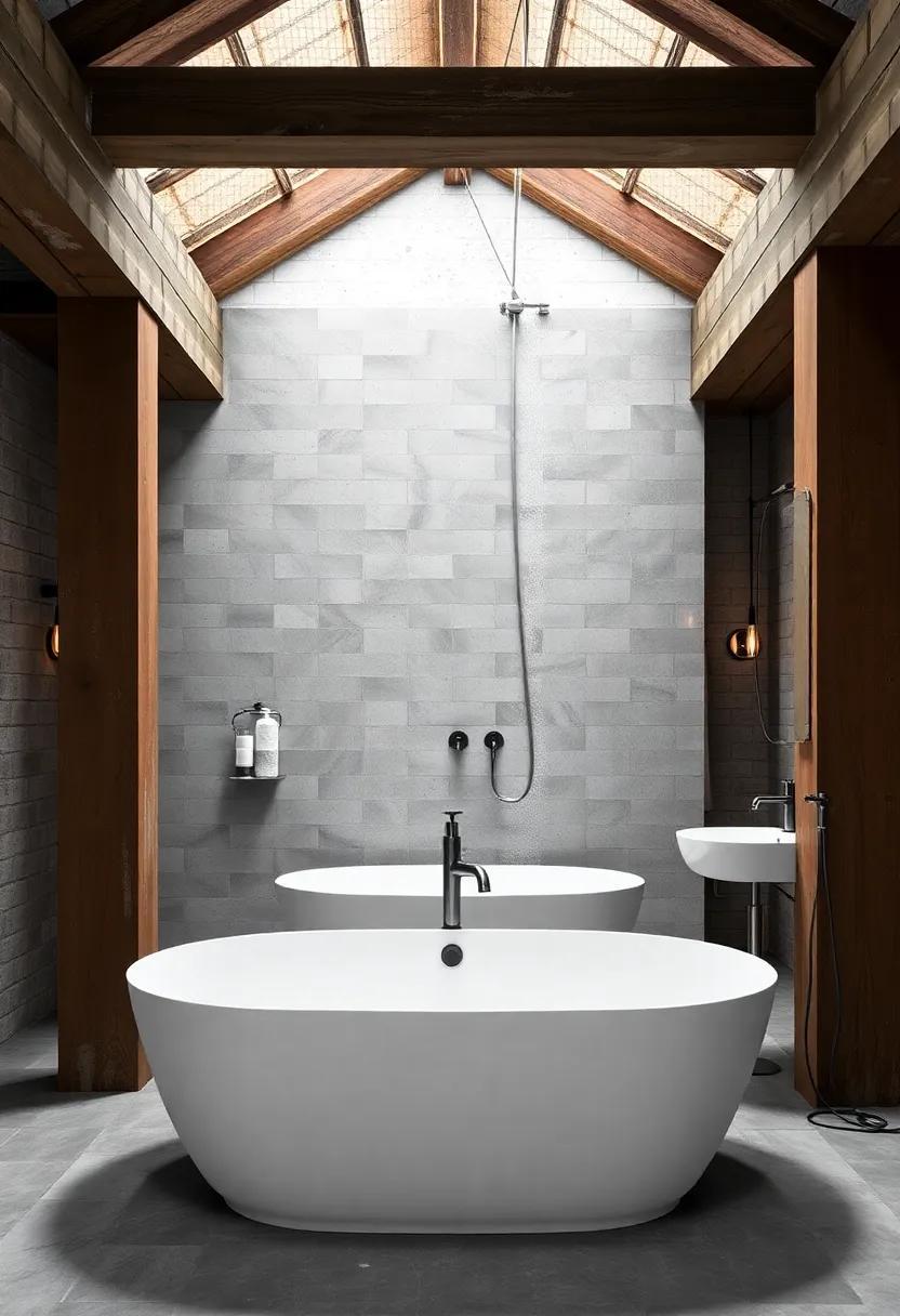 Embracing the Raw: Transforming Spaces with Industrial Bathrooms and Exposed Beams