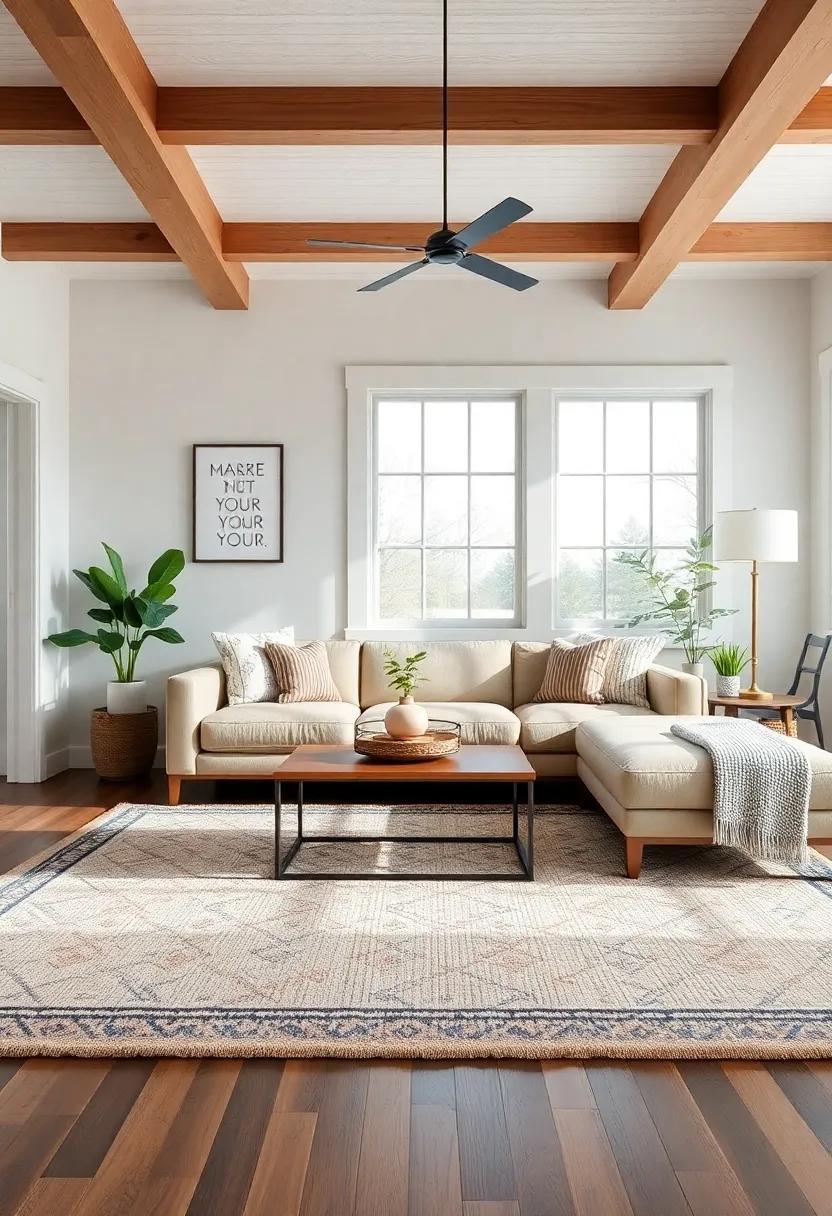 Transform Your Space: Inspiring Farmhouse Living Room Rug Ideas for Cozy Elegance