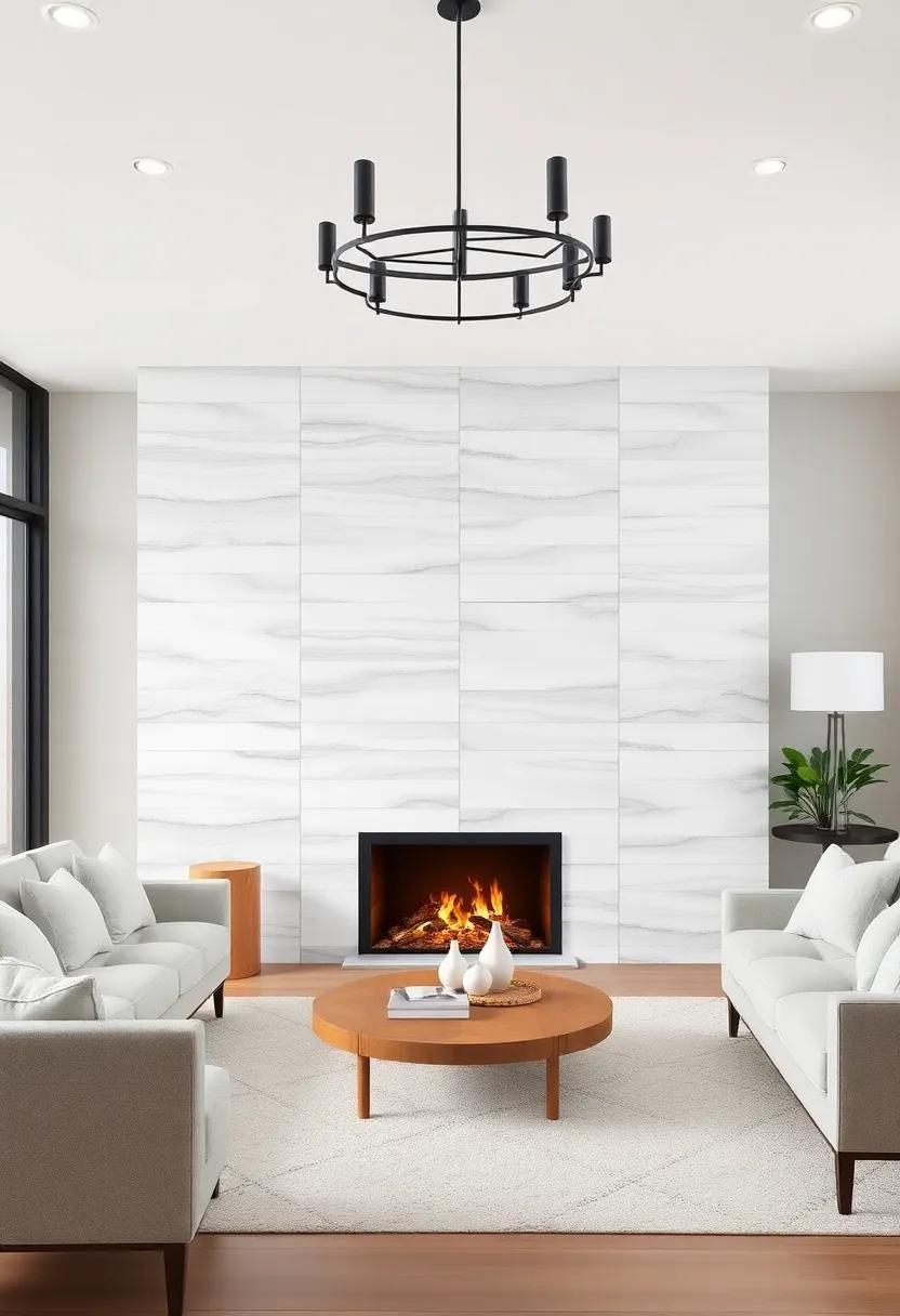 Transform Your Living Room: The Elegance of a Modern Tile Fireplace Surround