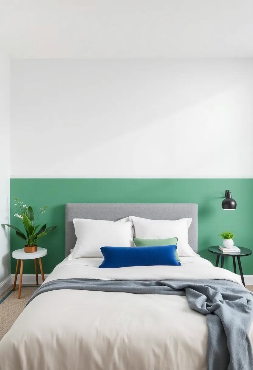 Defining Spaces with Color Blocking and Bold ‌Wallpaper Choices