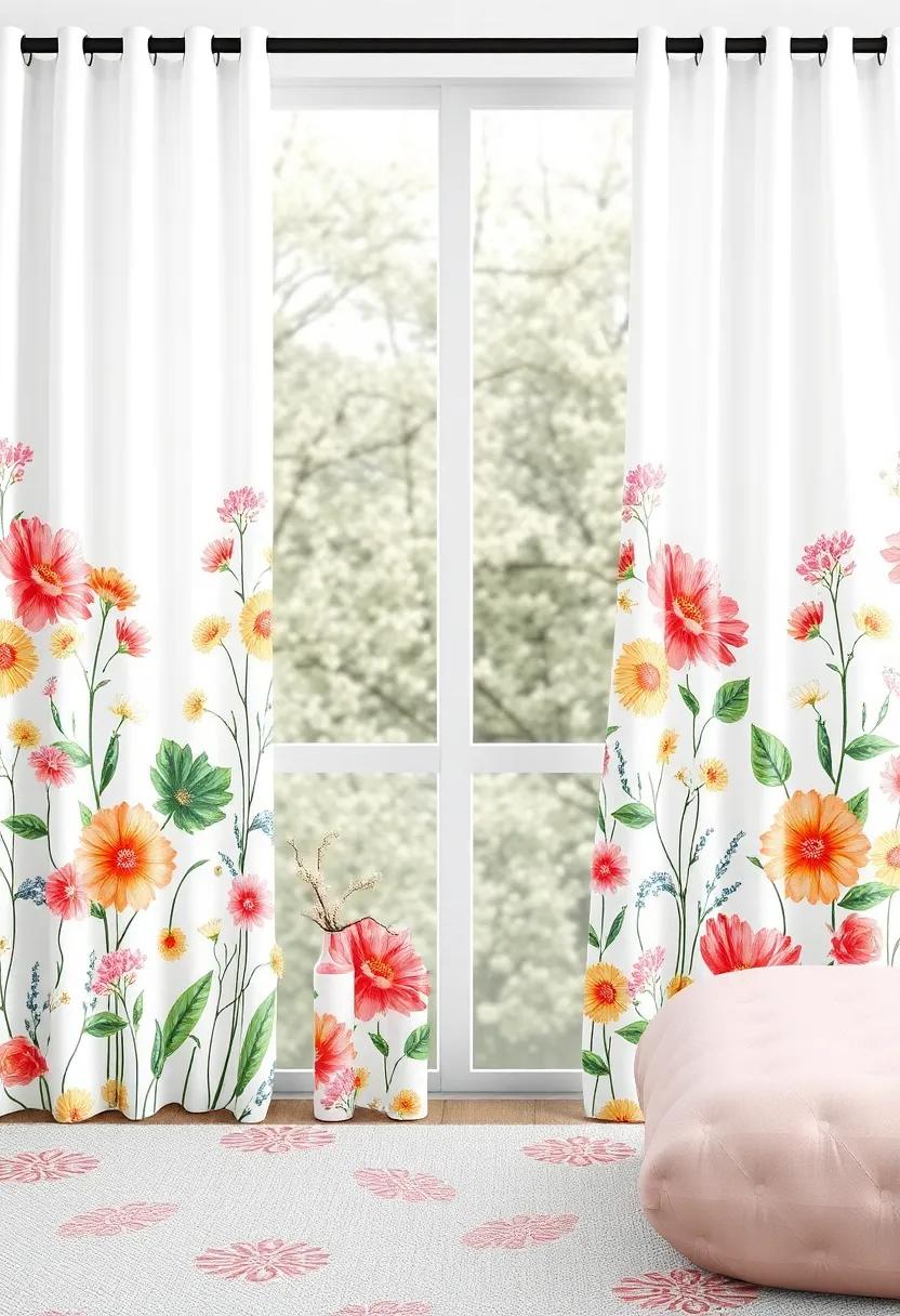 Garden Dreams: Envisioning a Serene Floral Escape with Colorful Fabrics