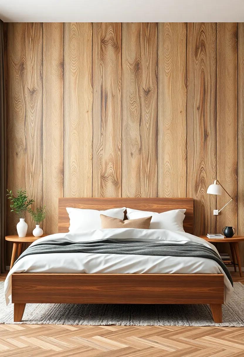 Seasonal Decor: Adapting ⁤Your Bedroom Around ‍Wood Wallpaper Features