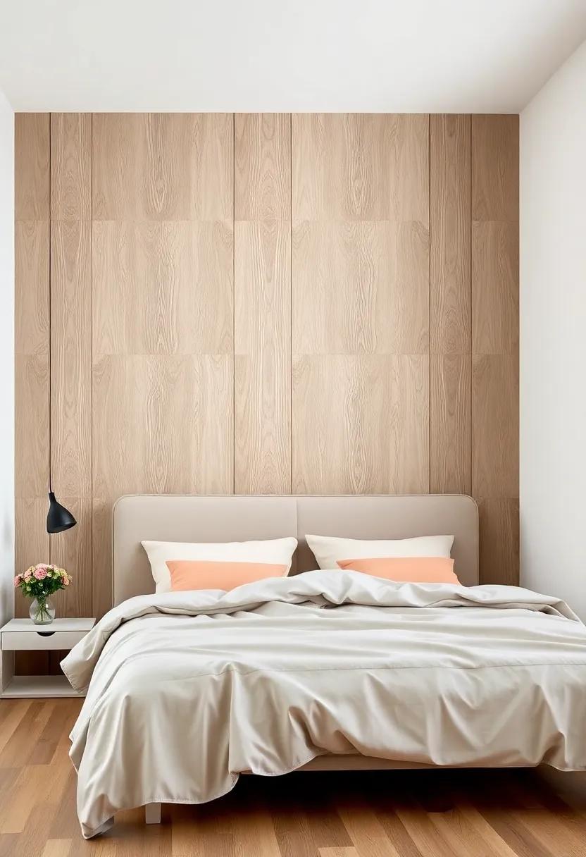 Color Palettes‌ That Complement Wood Panel Effect wallpaper in Bedrooms