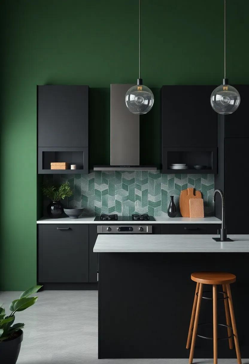 Artful Displays:⁤ Integrating ‌Art and Decor ‌with Black and Green ‌Elements