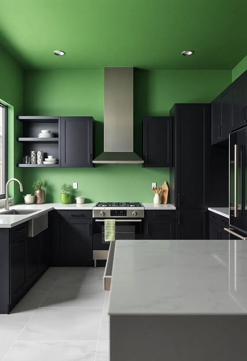 Exploring Color Psychology: Black​ and Green ⁤in ⁢Kitchen Design