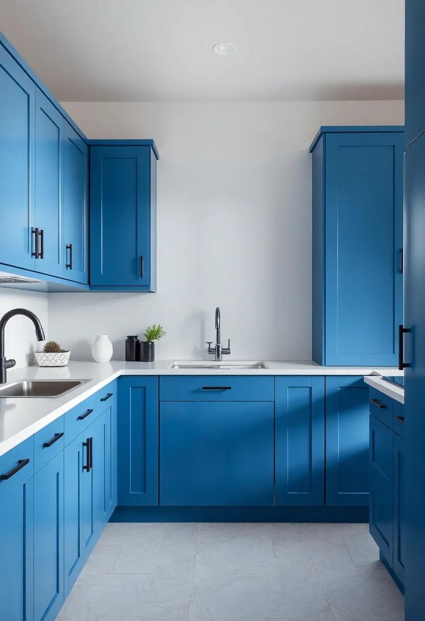 Elevate Your Kitchen Aesthetic with Striking Blue Cabinetry