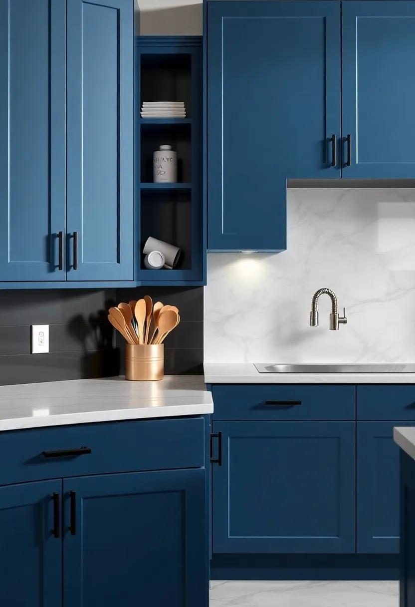 Capturing Elegance: Lighting Solutions for Blue and Black Kitchens