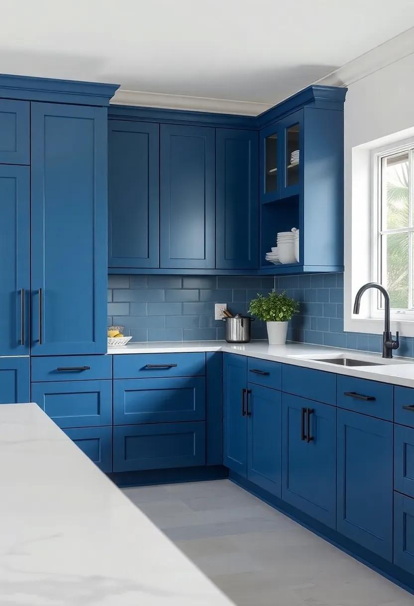 Showcasing personal Style with Custom Blue Cabinet Designs