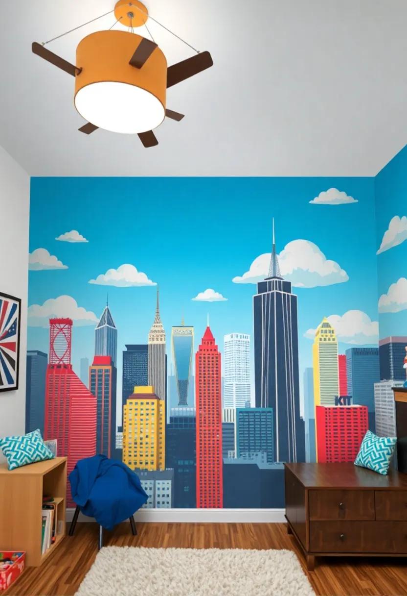 Superhero Skylines: Creating Bold Murals of iconic Cities for Aspiring Heroes