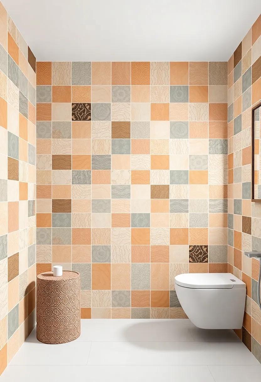 Artful Tile Arrangements for a ⁤Bold⁢ and Playful Bathroom Design