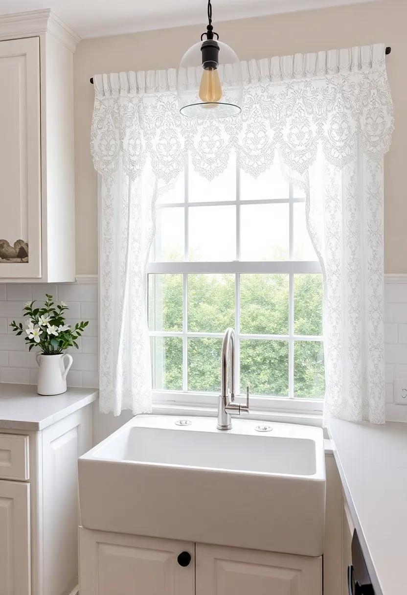 Evoke ‍Timeless Elegance with⁢ classic⁤ Lace Curtains in Your Farmhouse Kitchen