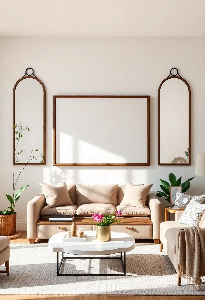 Decorative Mirrors to Amplify Space and ⁢Light in your Living Room