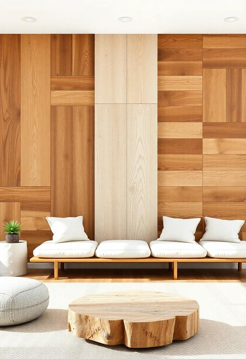 Natural Textures:⁣ Incorporating ‌Wood​ and⁣ Stone in Your Wall Decor