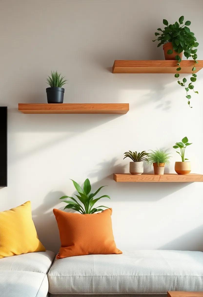 Incorporating Greenery: How Floating shelves showcase Plants beautifully