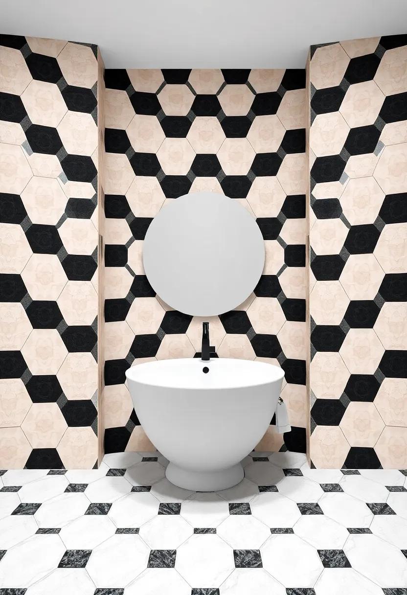 Exploring Bold hexagonal Patterns That Make a Statement⁤ in Your⁣ Bathroom