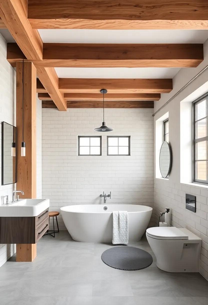 Embracing the⁤ Bold Aesthetic of⁤ Industrial Bathroom Designs