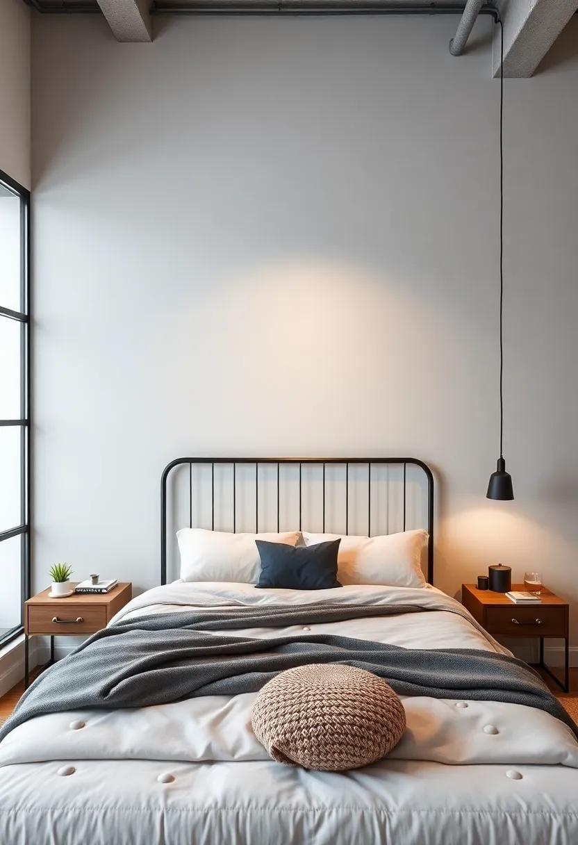 Transforming Small Bedrooms with Compact Industrial Headboards