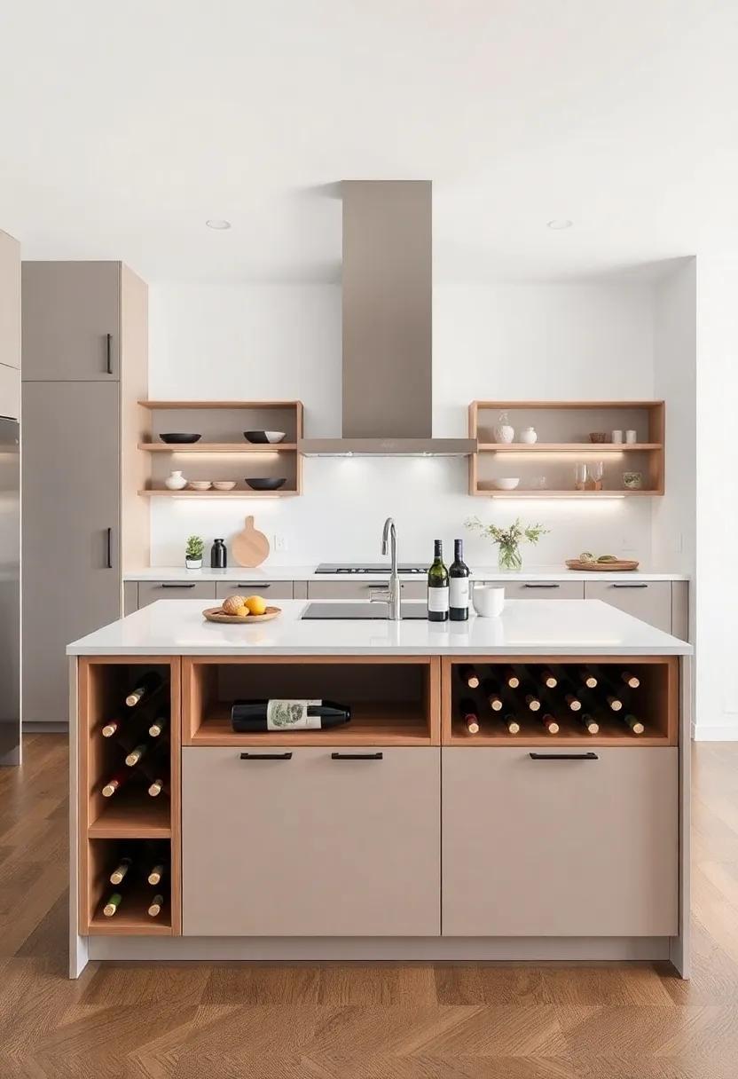 Incorporating an Integrated Wine⁢ Rack into Your L-shaped Kitchen Island ‌Design