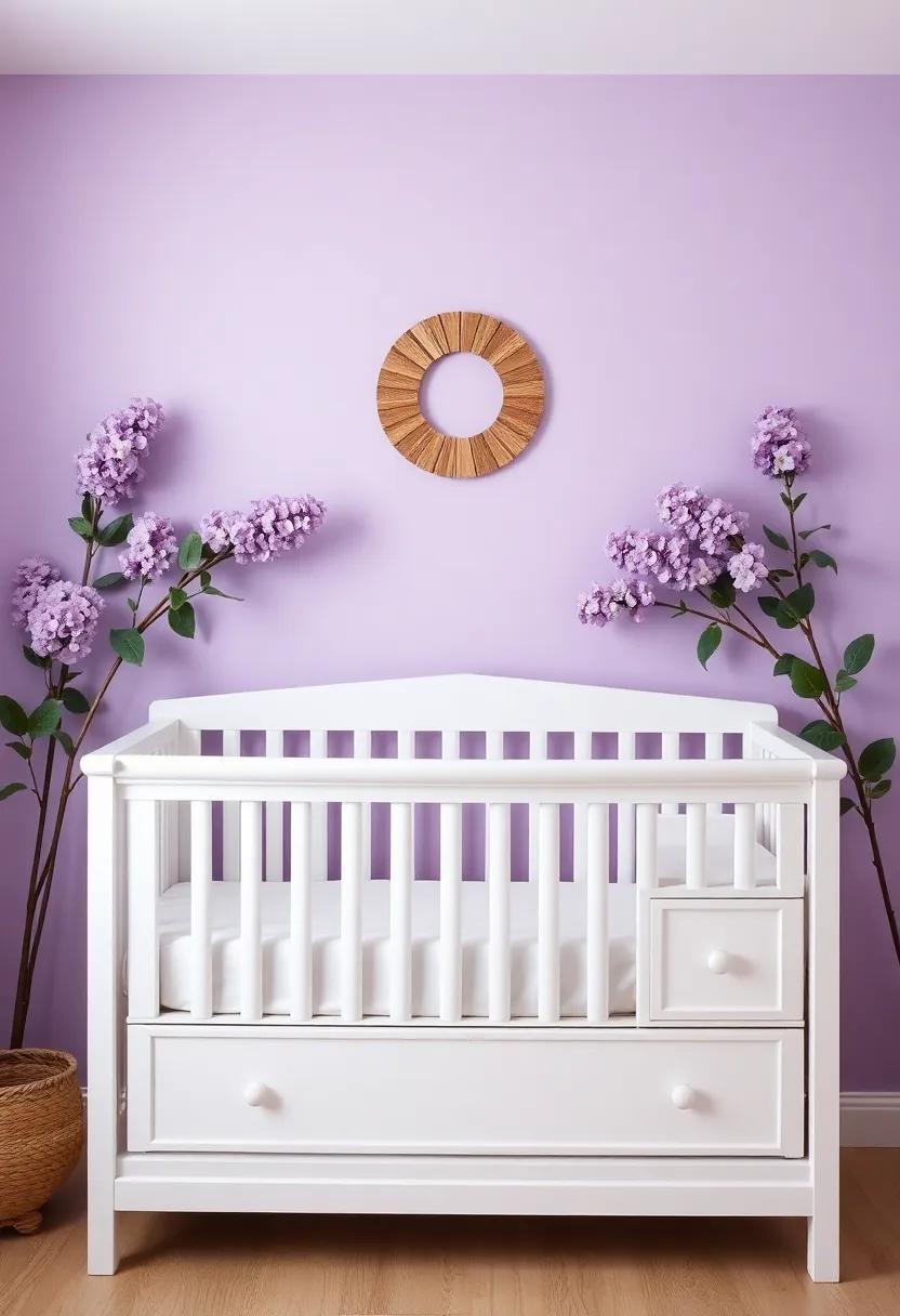 Charming Furniture Selections: Choosing the Right Crib and Changing Table in Lilac Hues