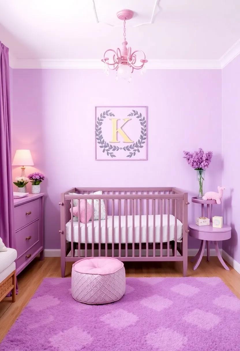 Personalized Touches: Customizing Your Lilac Nursery with Monograms and Name Art