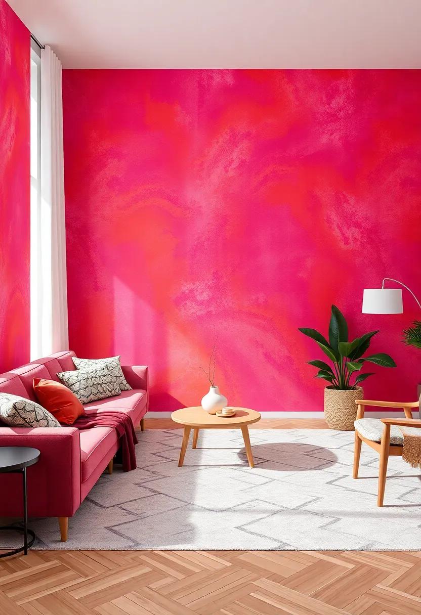 mixing Textures: Pairing Vibrant Wallpaper with Various Furnishings