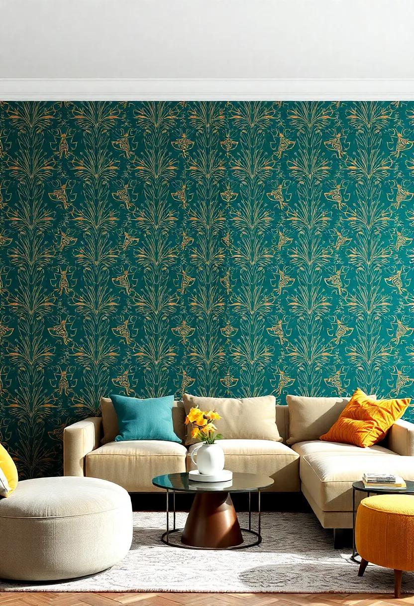 Blending Patterns: Combining Bold ‌Wallpaper with Complementary Elements