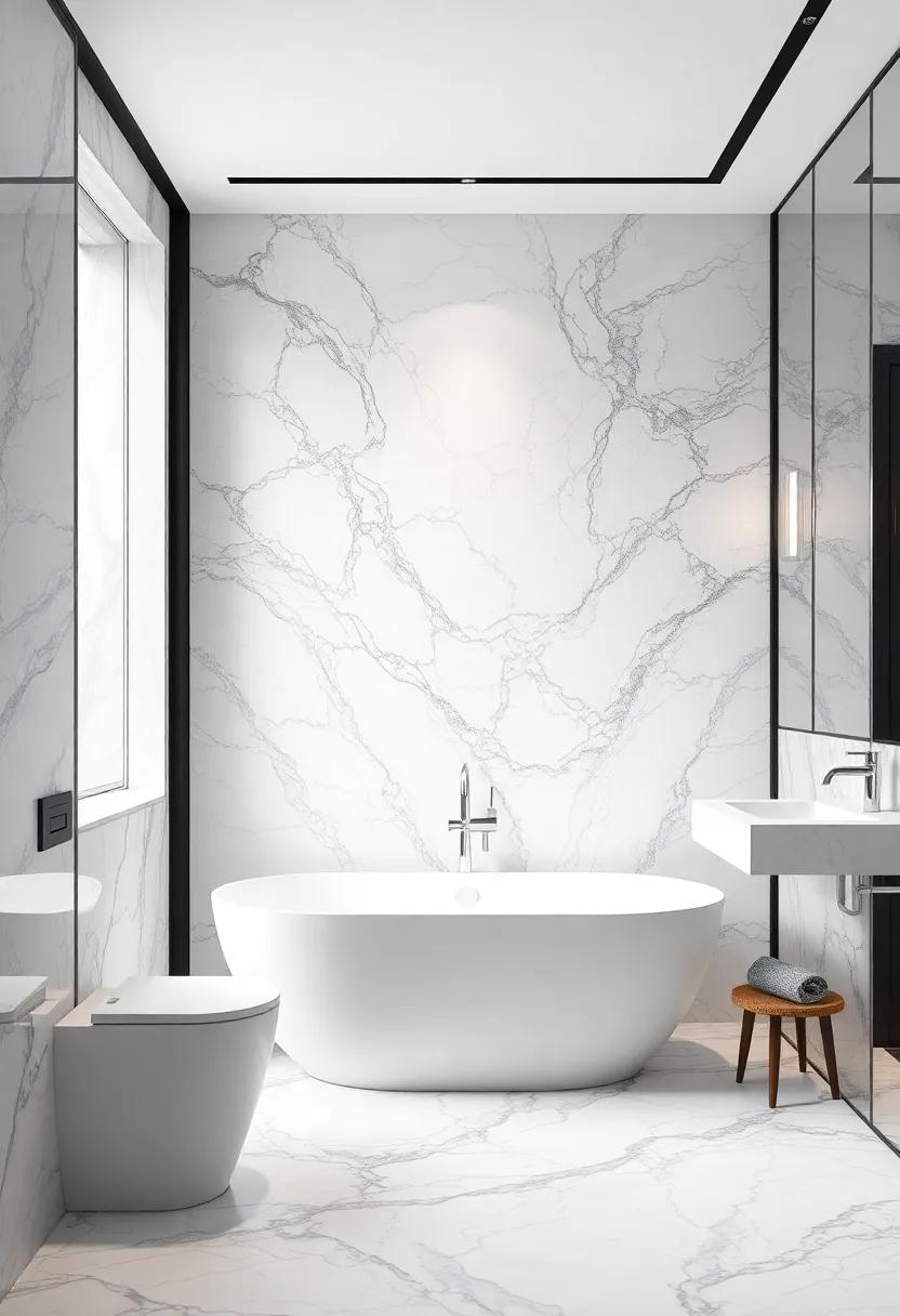 Accent‌ Walls: Creating Striking⁤ Visuals with Marble ⁤Panels and‍ Mosaics