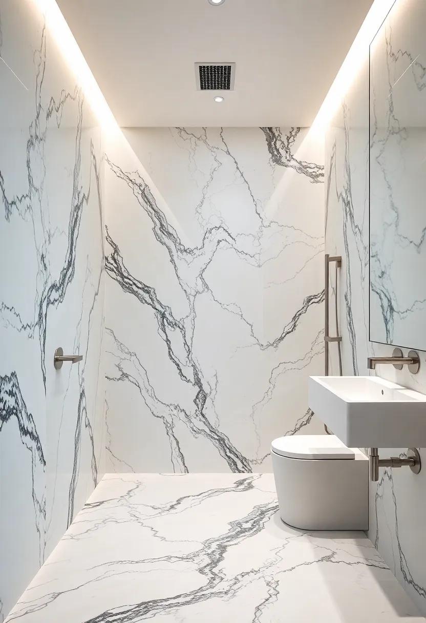 Innovative ​Shower designs: Marble ⁣as a Stunning backdrop for Luxurious Retreats