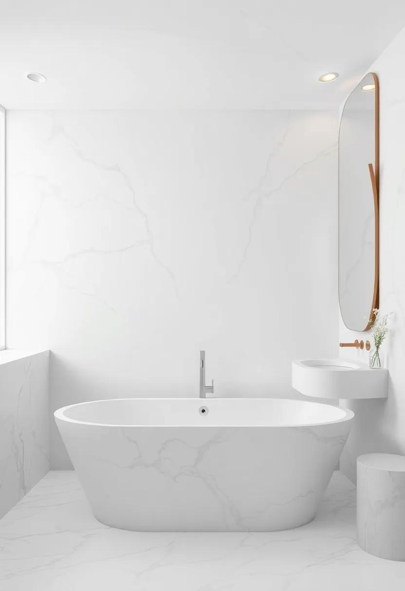 Minimalism Meets Luxury: The Allure of Simple Marble Elements in Modern ⁣Bathrooms